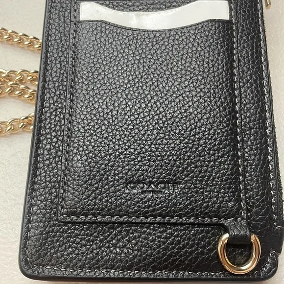 Coach Chain Phone Crossbody in Black - Turnlock broken - Picture 4 of 9